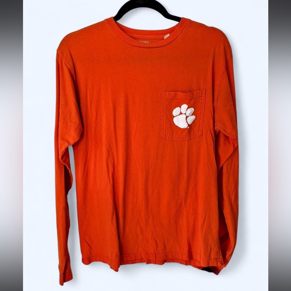 Original League Collegiate Wear Clemson Tigers orange long sleeve shirt